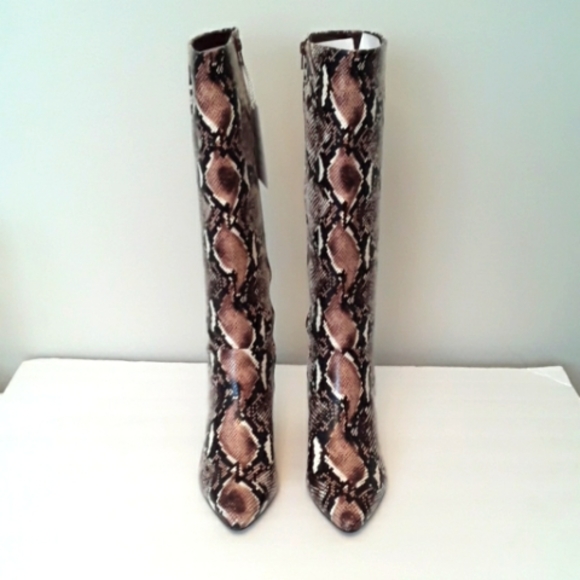 Alex Marie Shoes - ALEX MARIE leather brown, cognac and cream boots